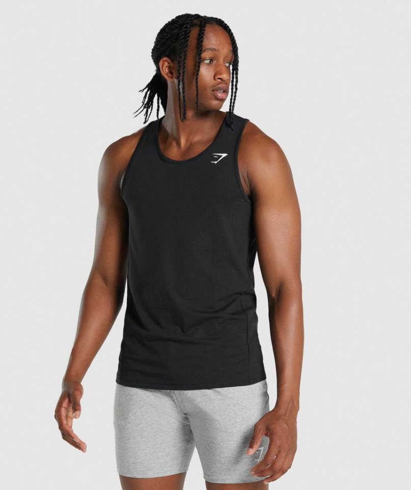 Men\'s Gymshark Critical 2.0 Tanks Black | NZ 7OJQCZ